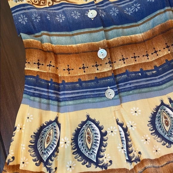 VINTAGE 1990’s PAISLEY PATTERN SKY BLUE ROMPER BY I.C.I. - Picture 7 of 13